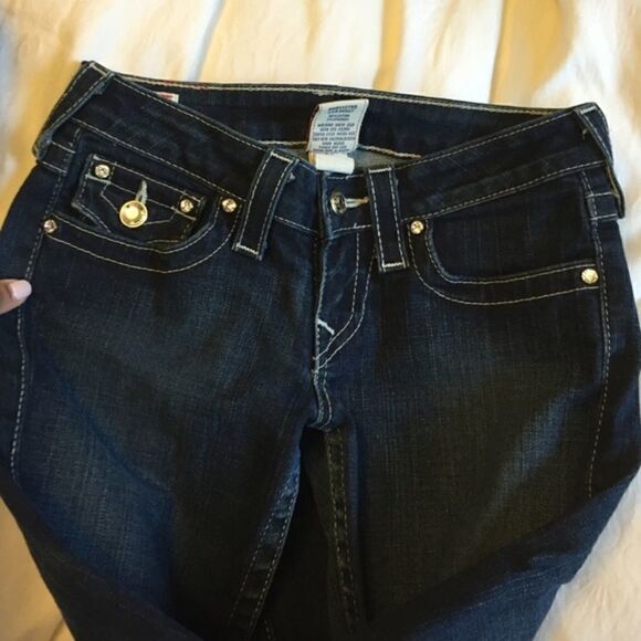 Rare💎 Swarovski Crystal True Religion Dark Skinny - Picture 2 of 4